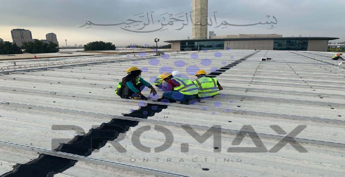 Nabc - metal roof waterproofing project by Promax in Dubai, UAE